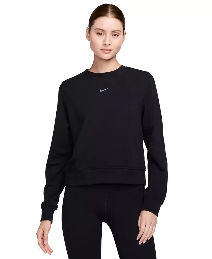 

Женская толстовка Dri-FIT One с круглым вырезом из французского трикотажа Nike, черный
