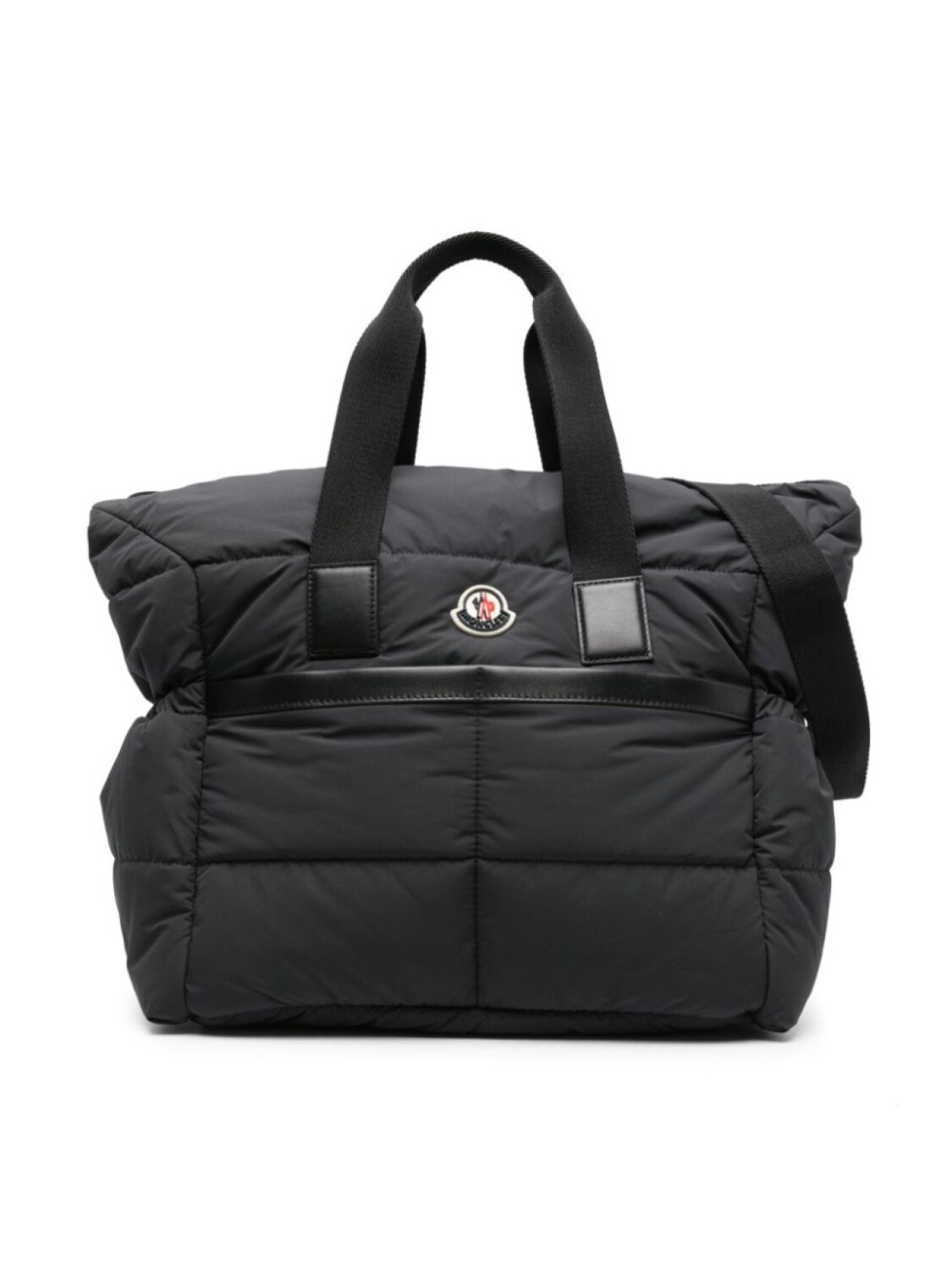 

Moncler Enfant стеганая пеленальная сумка с логотипом, черный