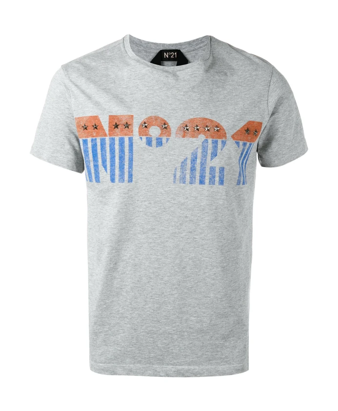 

Серая хлопковая футболка N21, серый