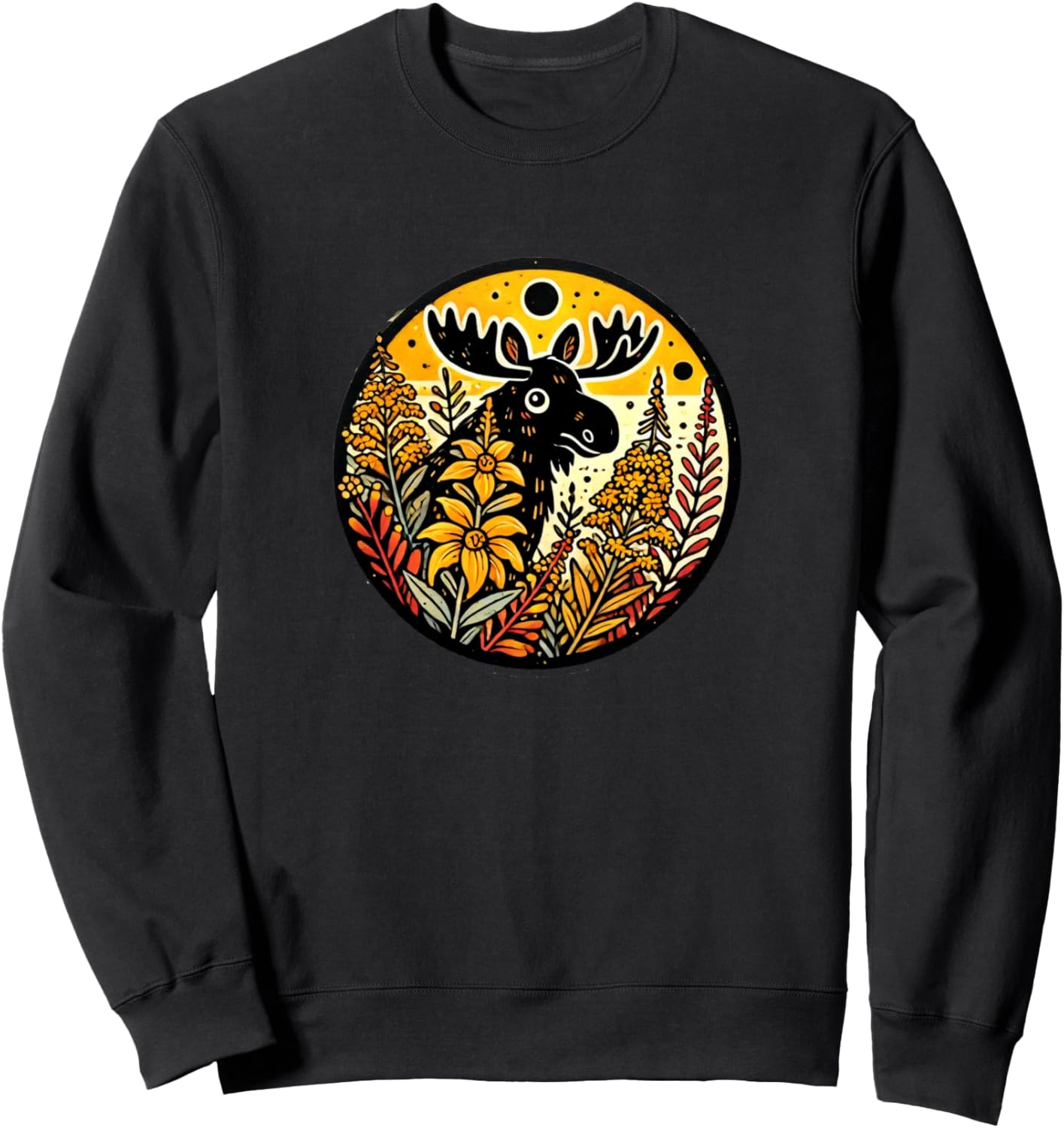 

Иллюстрация лося, толстовка с изображением золотарника Vintage Moose Lovers Snugg