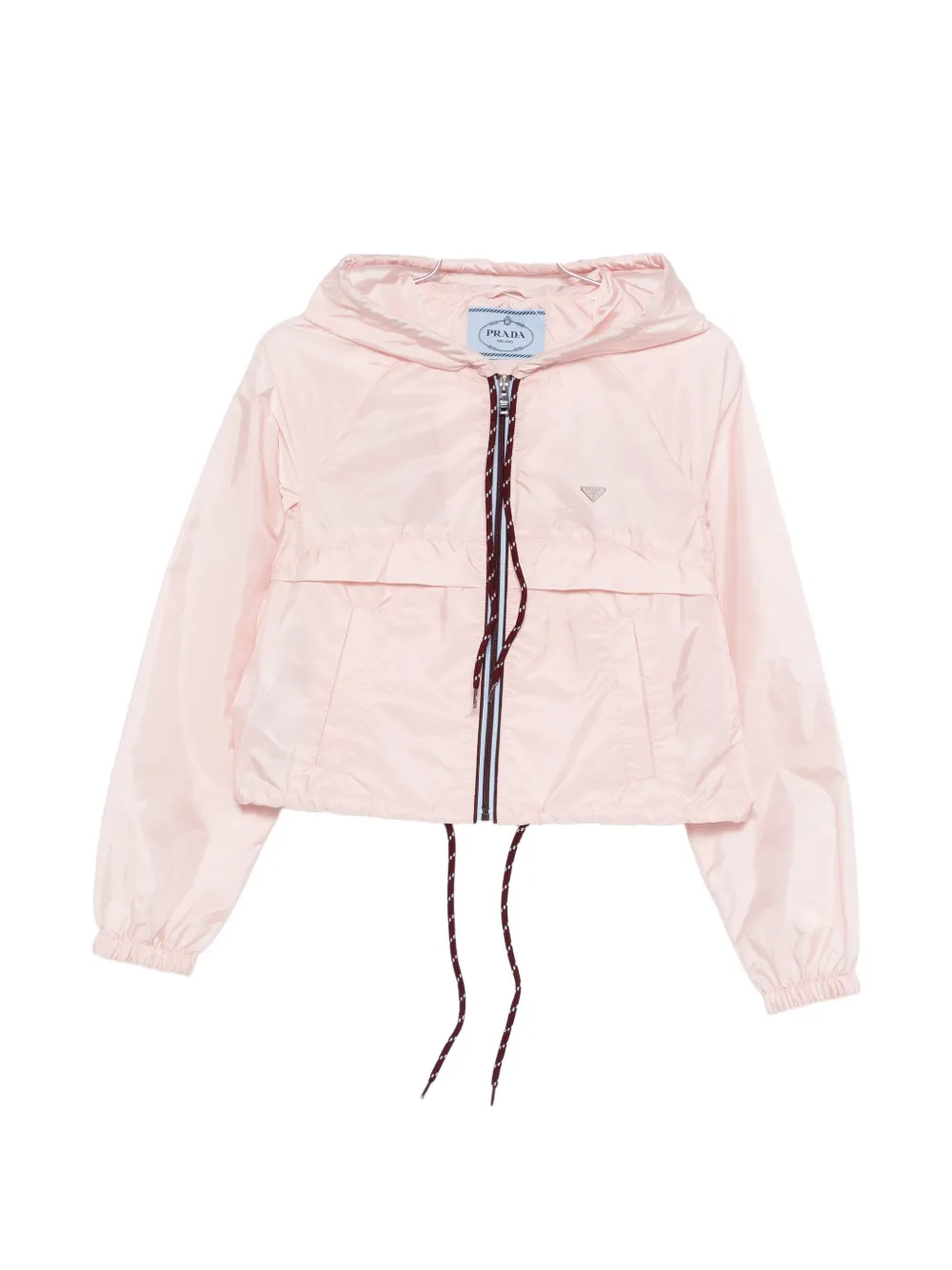 

Куртка с капюшоном на молнии Prada, розовый