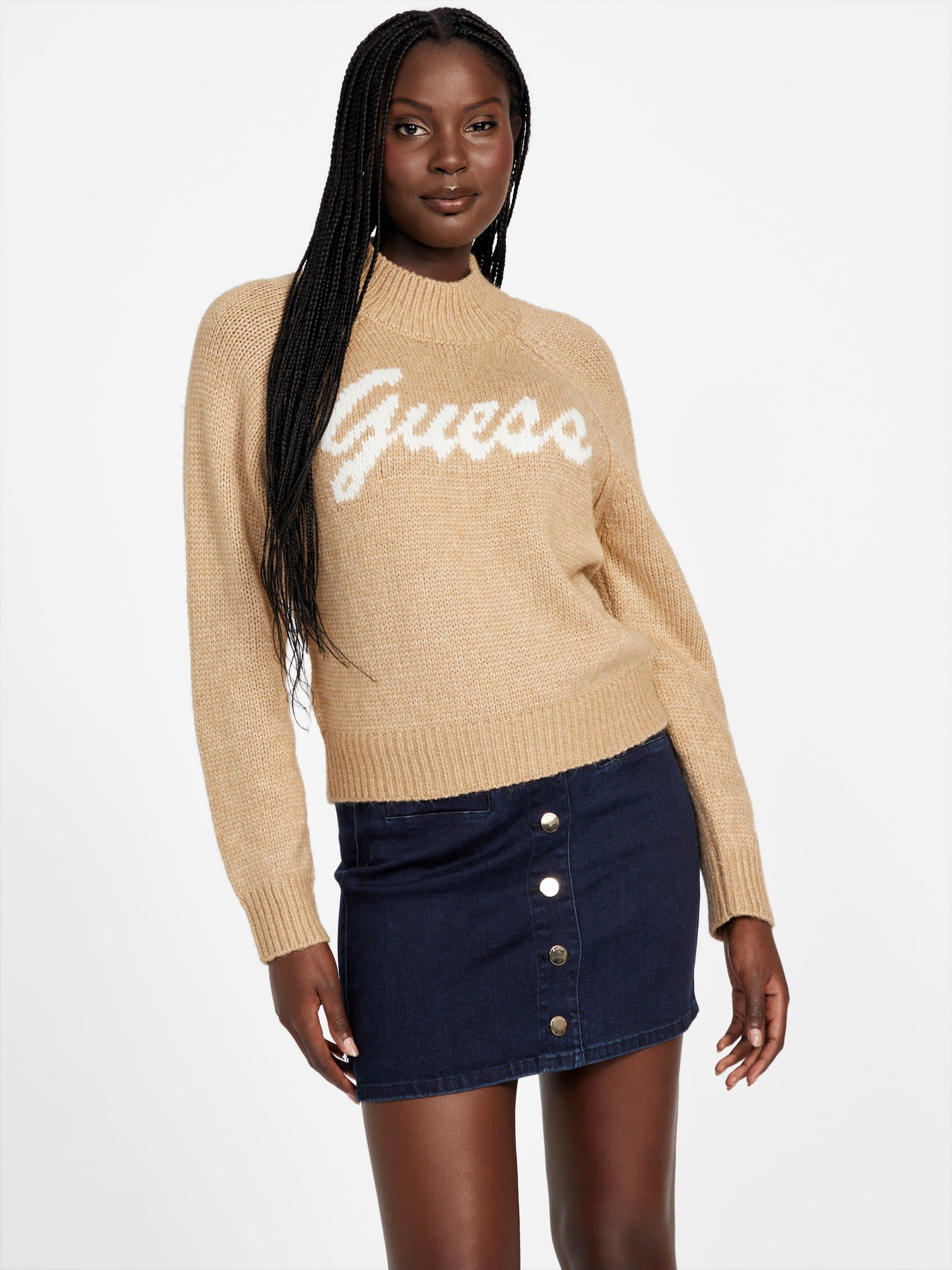 

Виртье водолазка Guess Factory, кремовый