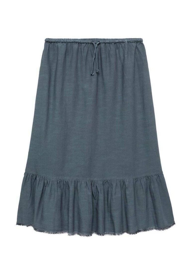 

Длинная юбка RUFFLED Mango Kids, темно-синий