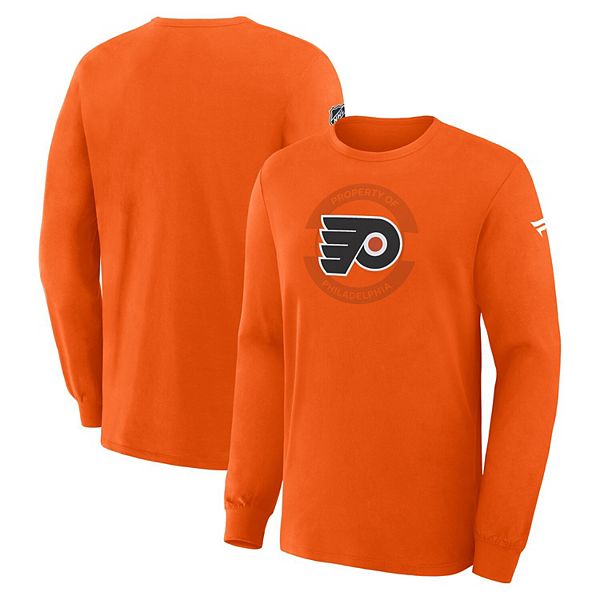 

Мужская оранжевая футболка с длинным рукавом philadelphia flyers authentic pro property of practice Fanatics