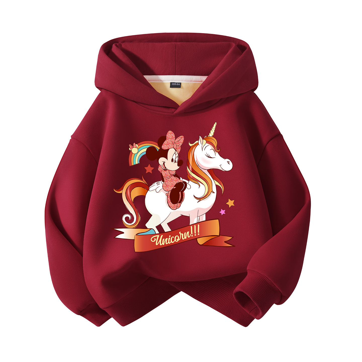 

Детская толстовка с капюшоном, утепленные и на флисовой подкладке Disney, [thickened and fleece-lined]di du ma mi ni бордовый
