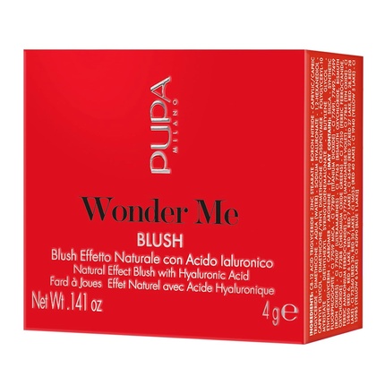 Wonder Me Blush 009 Last Crush Radiant 0,141 унции - Гладкая текстура - Легко растушевывается - Без эффекта пудры - Без талька - Без парабенов - Обогащена гиалуроновой кислотой. Пудра Pupa Milano — фото 3