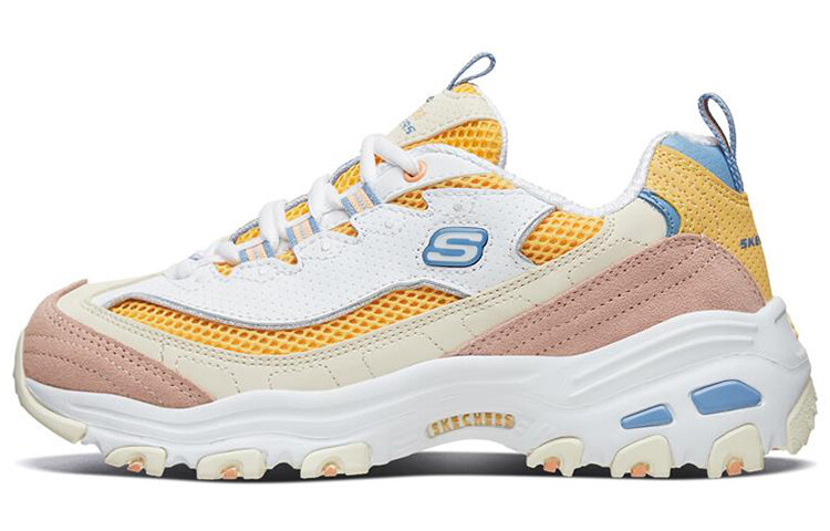 

Кроссовки Skechers D'Lites 1.0 Low Running Shoes Gs White/Yellow Women's