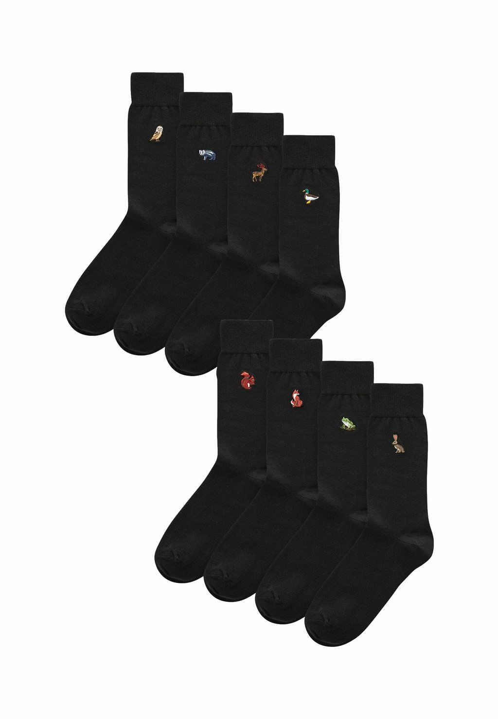 

Носки EMBROIDERED EIGHT PACK Next, черный