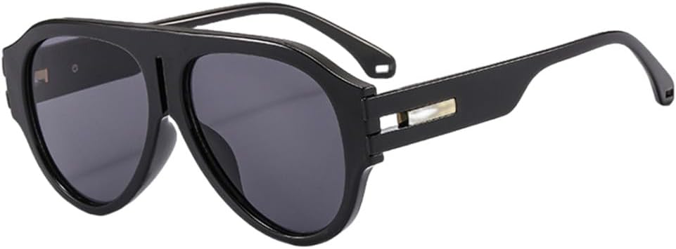 

Ретро-солнцезащитные очки большого квадратного размера 2027 года для женщин и мужчин. Модные солнцезащитные очки, трендовые очки с защитой от УФ-излучения UV400 MTZJH, Black Grey