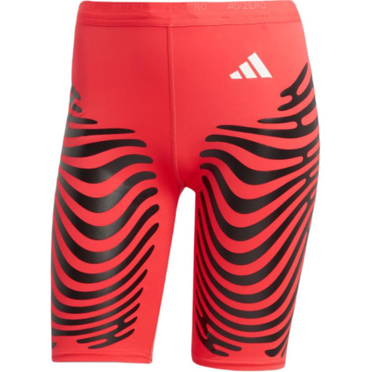 Шорты Free Shipping With AdiClub Adizero Control Running Short Leggings Adidas, красный/черный — фото 2