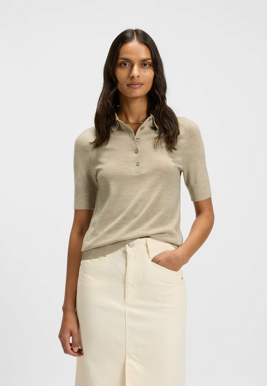 

Поло BOSS FIDENKA, Light Beige Six/Beige