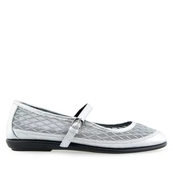 Балетки Baylee женские на ремешке Aerosoles, цвет silver mesh — фото 2