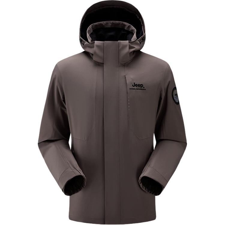 

Ветровка мужская с капюшоном утепленная Jeep, cherry wood