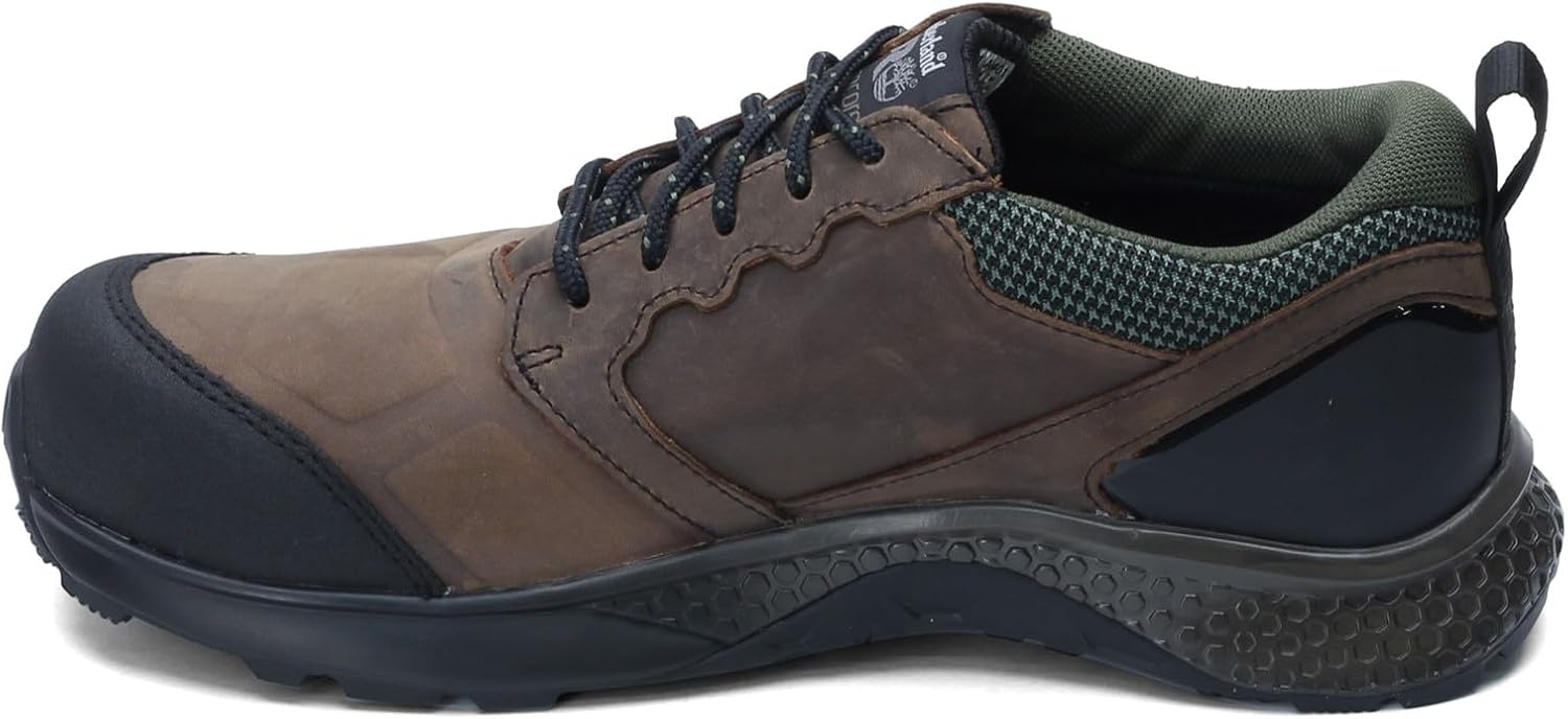 Timberland PRO мужские рабочие ботинки Reaxion с композитным защитным носком, водонепроницаемые, Brown/Green V1 — фото 4