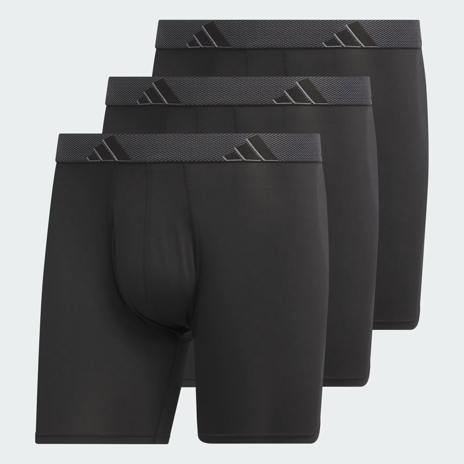 Трусы-боксеры из микрофибры (3 шт.) Adidas, цвет Black/Onix/Black — фото 4