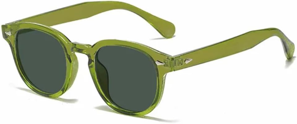 

Модные овальные солнцезащитные очки для женщин в стиле ретро с заклепками, защита от УФ-излучения UV400, трендовые мужские очки с прозрачными линзами Ocean UUPTTPL, Green Green