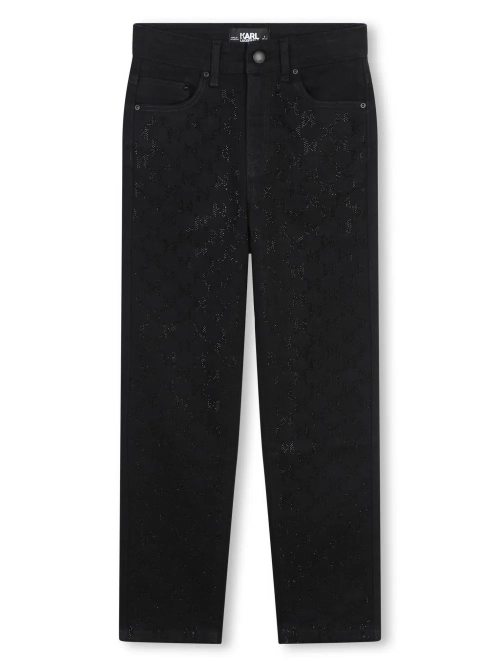 

Джинсы с нашивкой-логотипом KARL LAGERFELD KIDS, черный