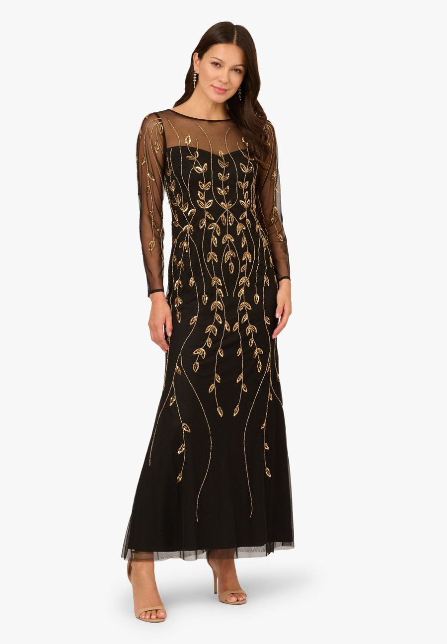 

Платье Adrianna Papell LONG SLEEVE BEADED, Black/Gold/Black