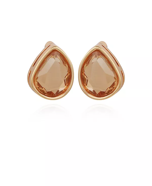 

Женские серьги-пуговицы из эпоксидной смолы с топазом T Tahari, gold-tone
