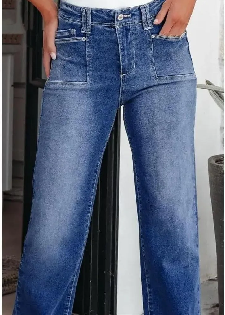 Женские джинсы Vintage High Waist с эластичным потертым денимом Slim Fit — фото 2