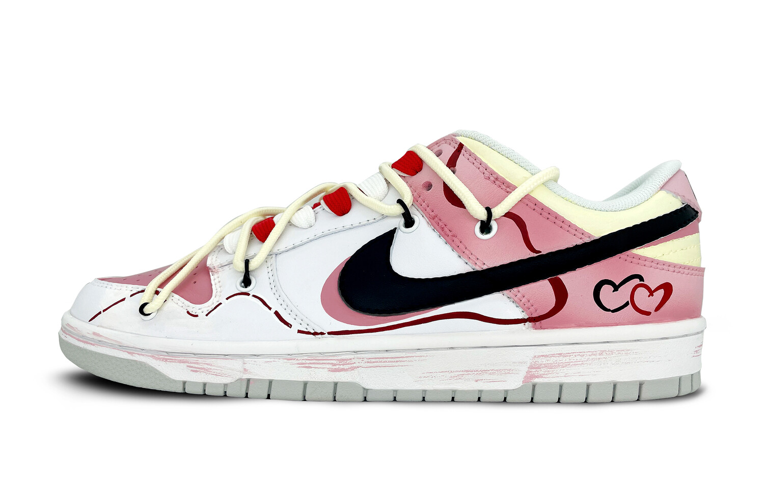 

Кроссовки Nike Dunk Skateboarding Shoes Men Low-top Pink/white, розовый