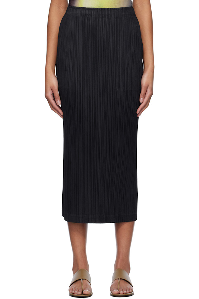 

Юбка миди с утолщенным низом 1 Pleats Please Issey Miyake, черный