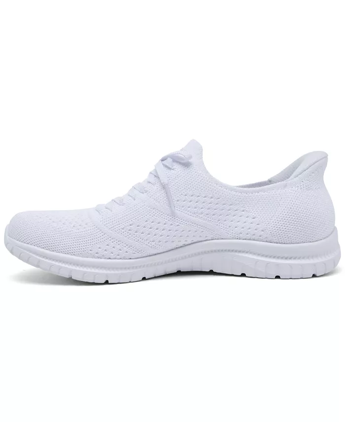 Женские слипоны Virtue: идеальные кроссовки для ходьбы от Finish Line Skechers, белый — фото 2