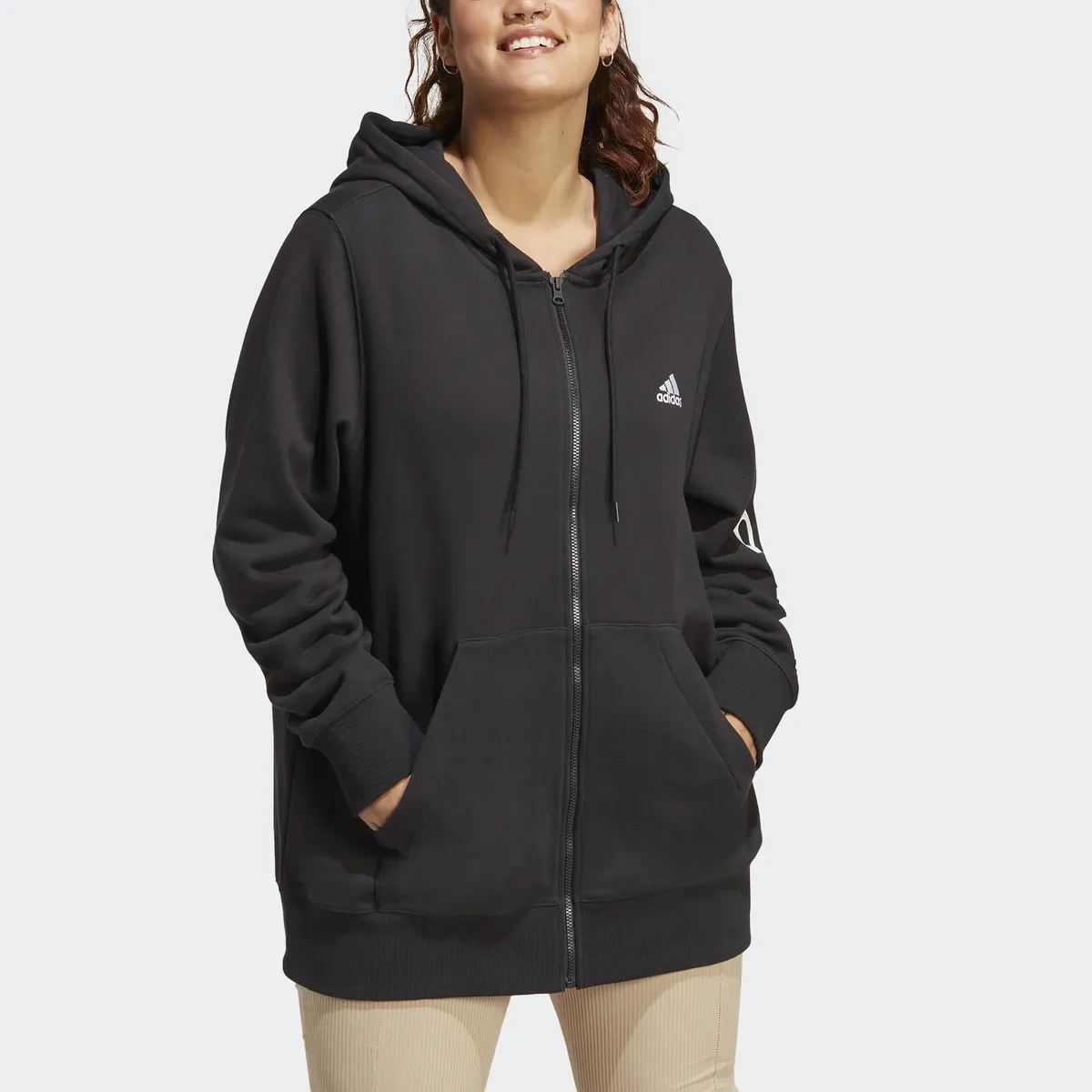 

Adidas Спортивная куртка для активного отдыха "ESSENTIALS LINEAR FRENCH TERRY HOODED JACKET" Adidas Sportswear, белый