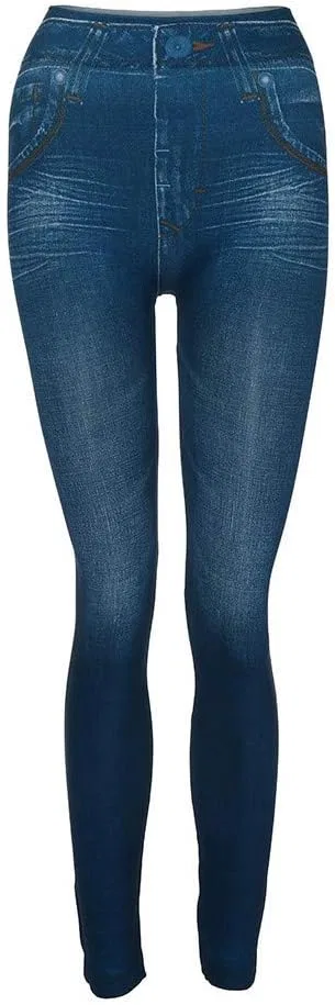 Джинсы леггинсы Women's Denim Print, Blue — фото 2