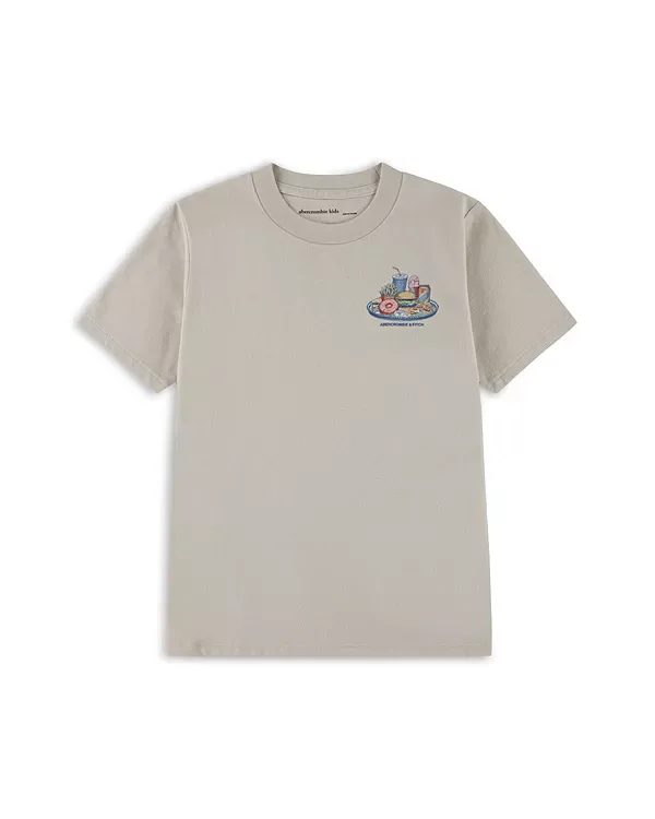 Футболка «Бистро» - маленький ребенок, большой ребенок Abercrombie Kids, Oatmeal