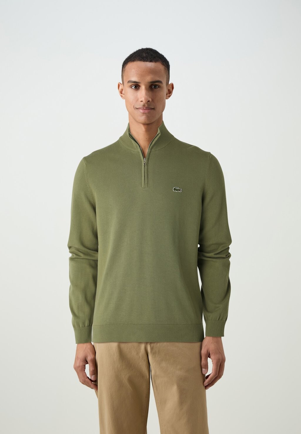 

Вязаный свитер Lacoste, хаки