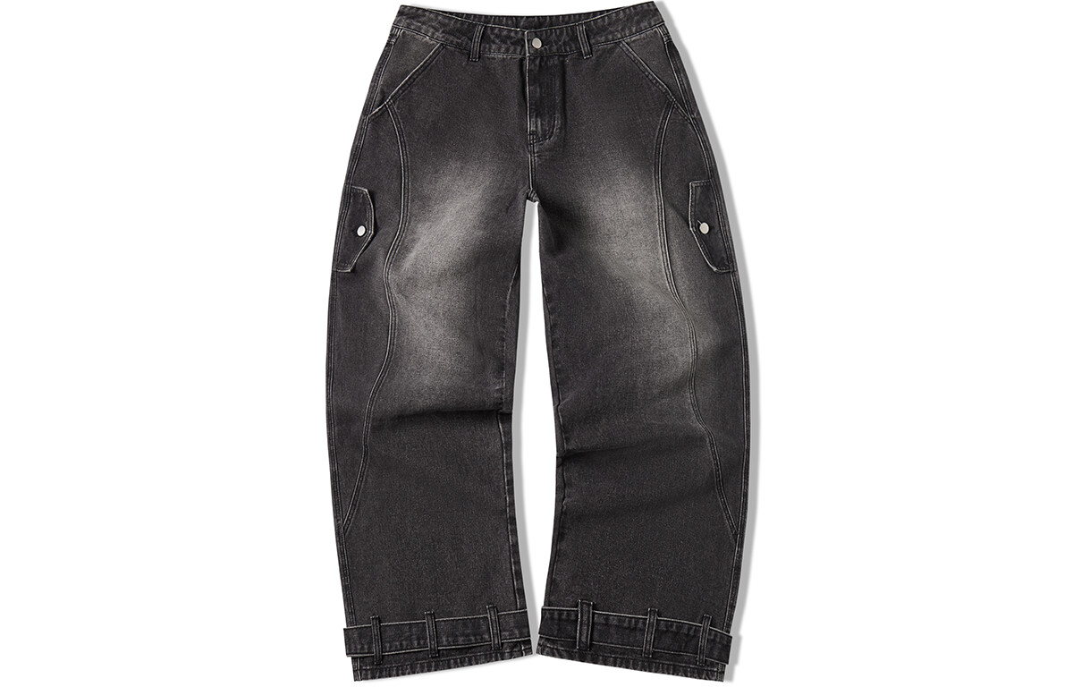 

Джинсы унисекс EPTISON, Винтажная стирка синего цвета