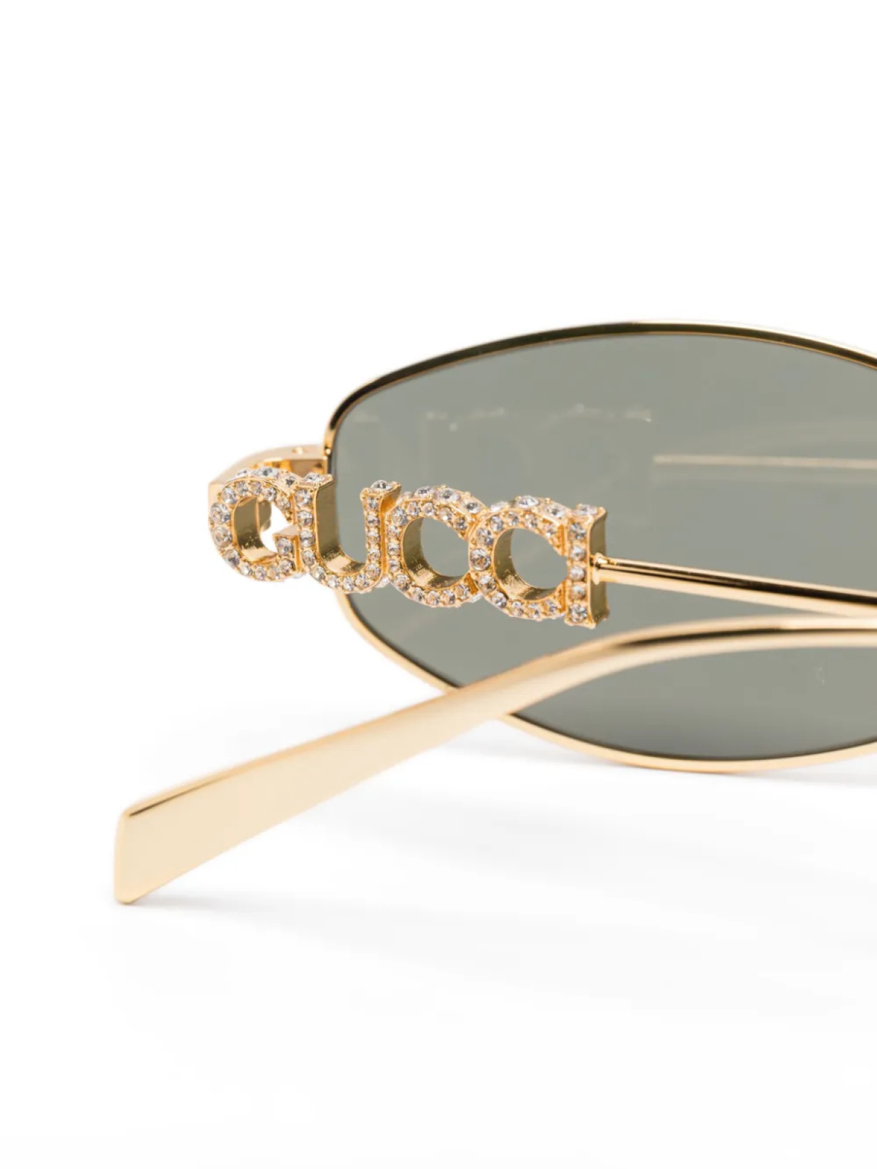 Солнцезащитные очки в геометричной оправе Gucci Eyewear, золотой — фото 3