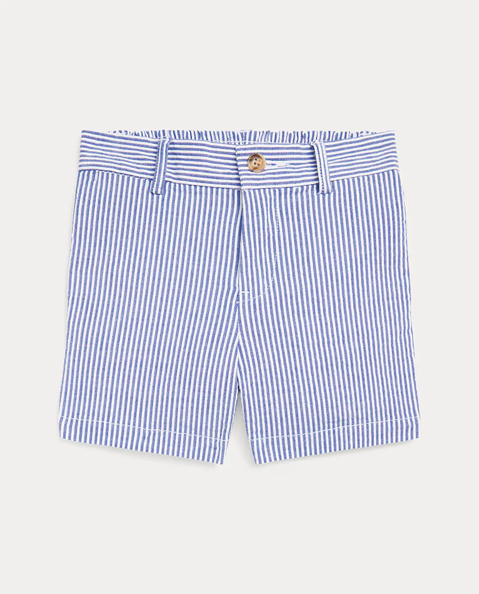 

Хлопковые шорты для мальчиков с петлями для ремня Polo Ralph Lauren, светло-голубой