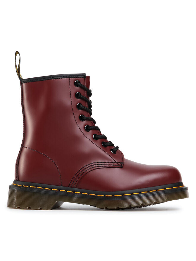 

Ботинки с зубчатой ​​подошвой Dr. Martens Botas de combate 1460 Smooth, вишневый/бордовый