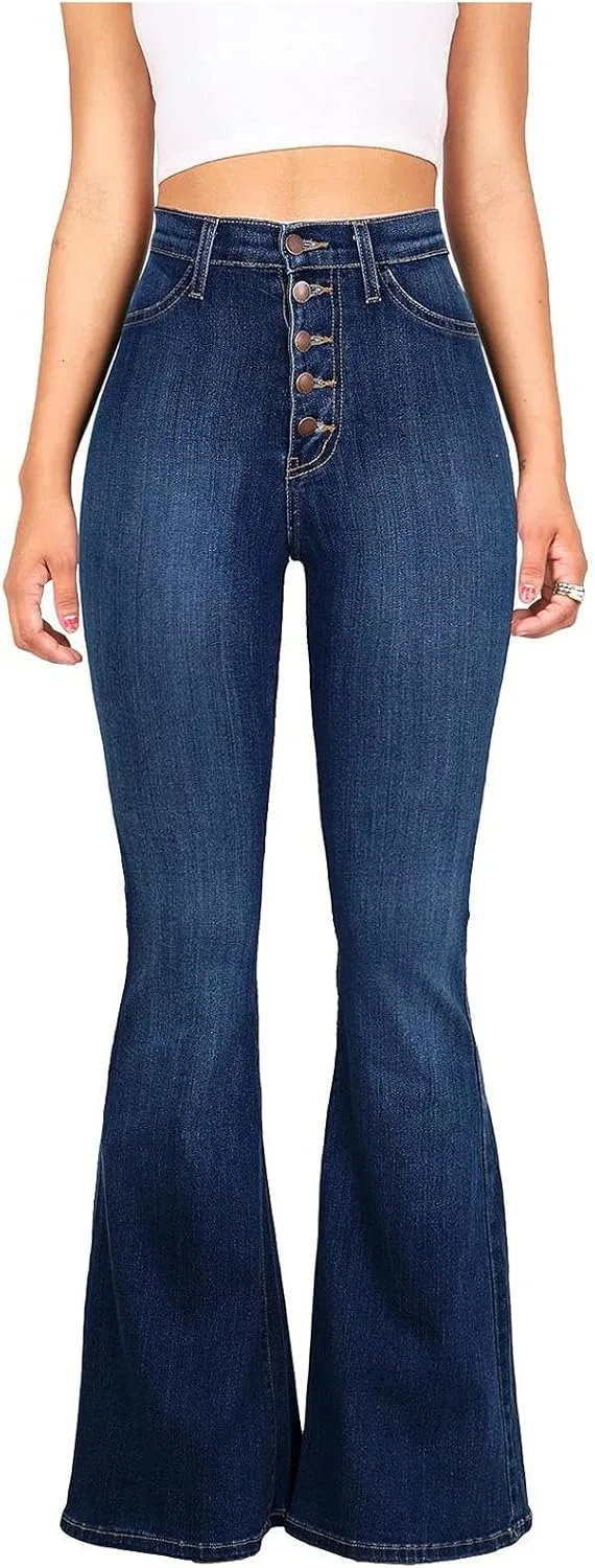 

Женские джинсы с высокой талией и расклешенным низом ZAKAY