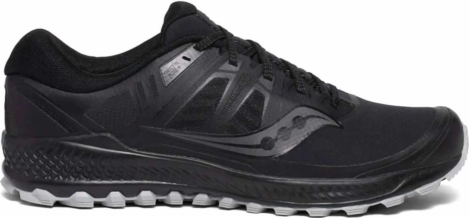SAUCONY Мужские кроссовки Peregrine Ice+ в черном/фиолетовом цвете — фото 2