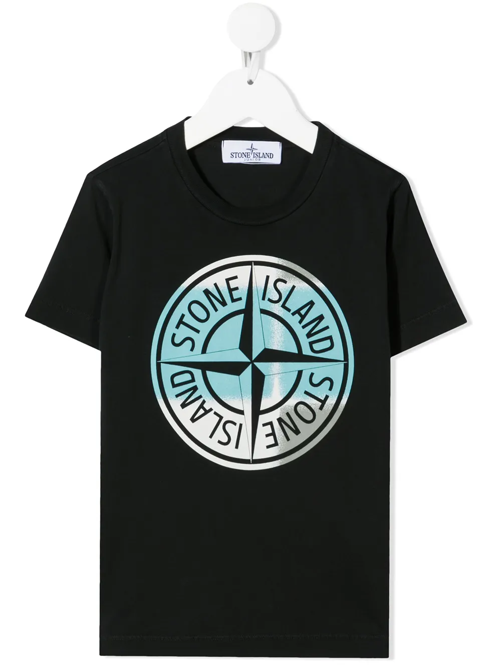 

Футболка с логотипом Pin Camo Stone Island Junior, черный