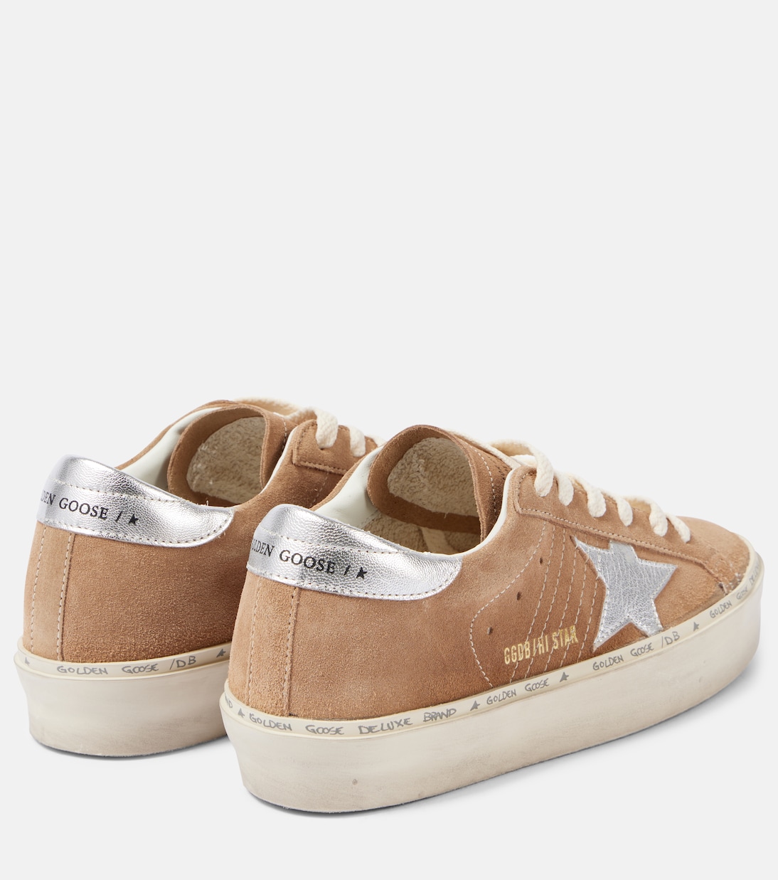Кроссовки Hi-Star из замши Golden Goose, Tabacco/Silver — фото 3
