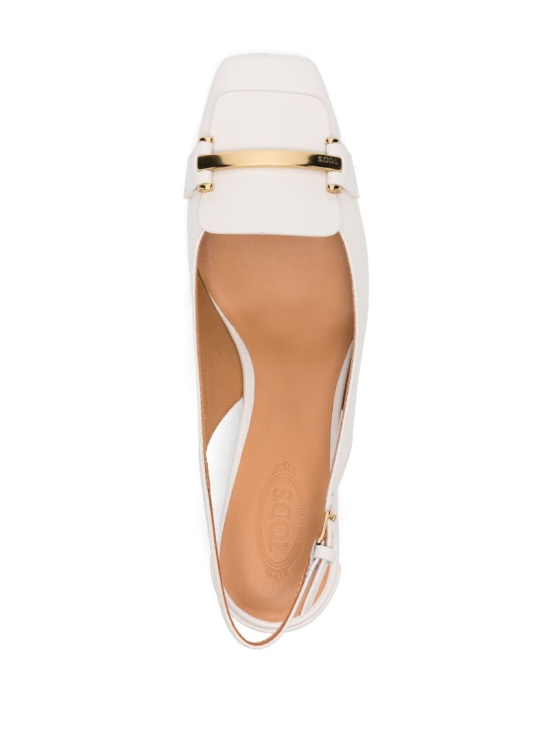 Туфли Tod's из кожи с открытой пяткой 50 мм, белый — фото 4