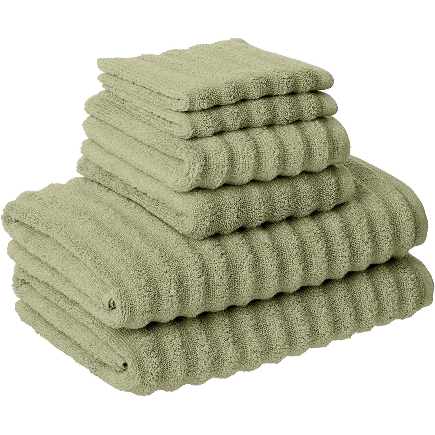 

Коллекция Modern Threads Wavy Luxury Spa, набор из 6 быстросохнущих полотенец, цвет Sage