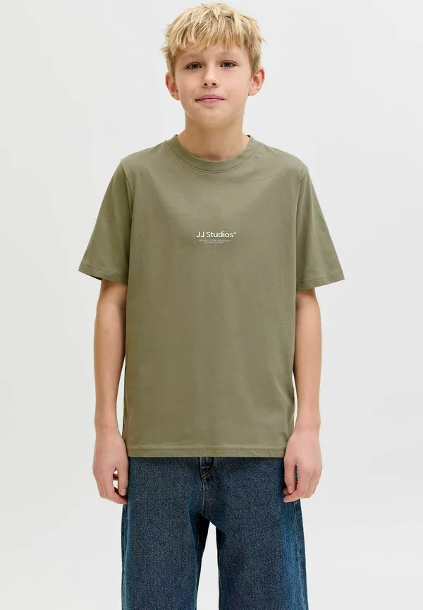 Футболка jjesoho с круглым вырезом, базовая футболка noos. Jack & Jones Junior, Vetiver — фото 2
