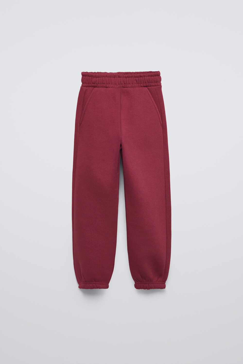 

Базовые плюшевые джоггеры ZARA, бордовый