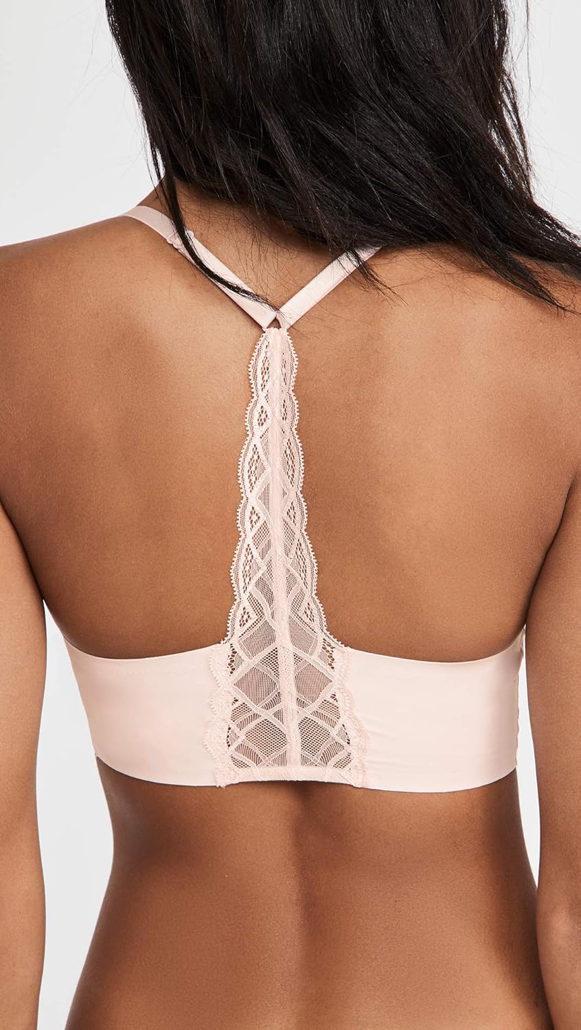 Женский бюстгальтер-бралетт Calvin Klein Invisibles Comfort с легкой подкладкой, бесшовный, с треугольными чашечками и косточками-косточками, Nymph'S Thigh Lace Racerback — фото 3