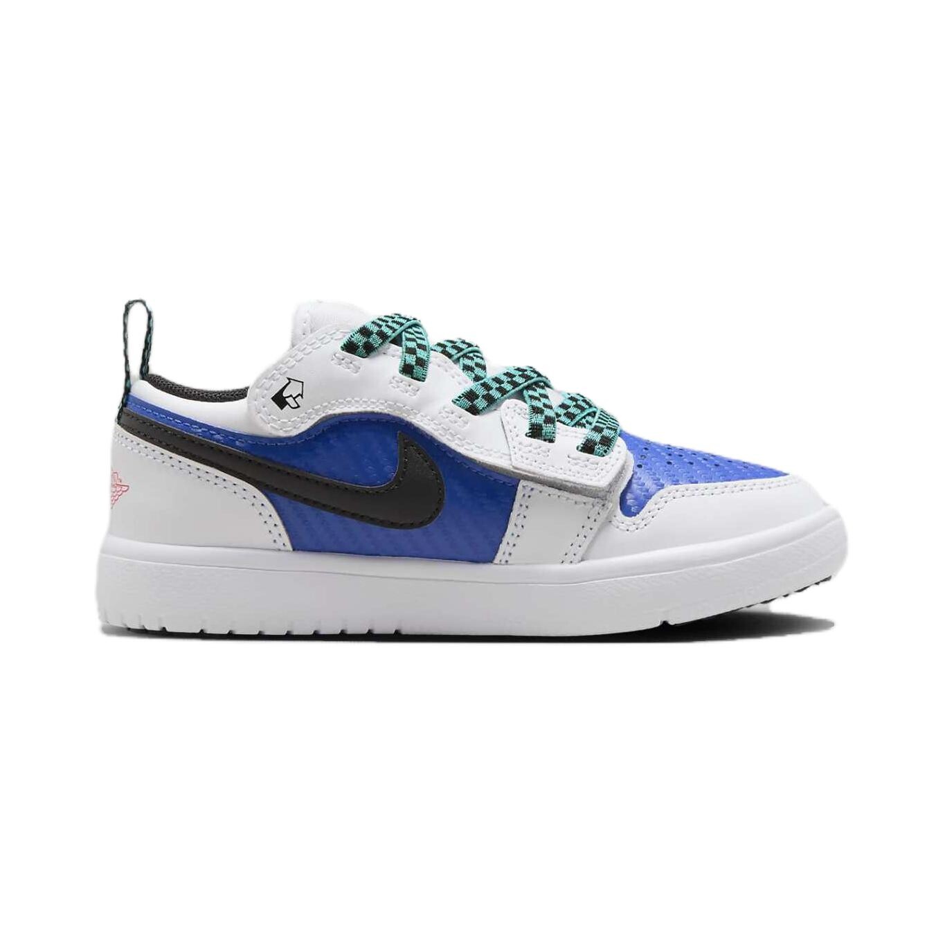 Кроссовки для скейтбординга Air 1 Kids PS Low-top белые/синие Jordan, белый/синий — фото 2