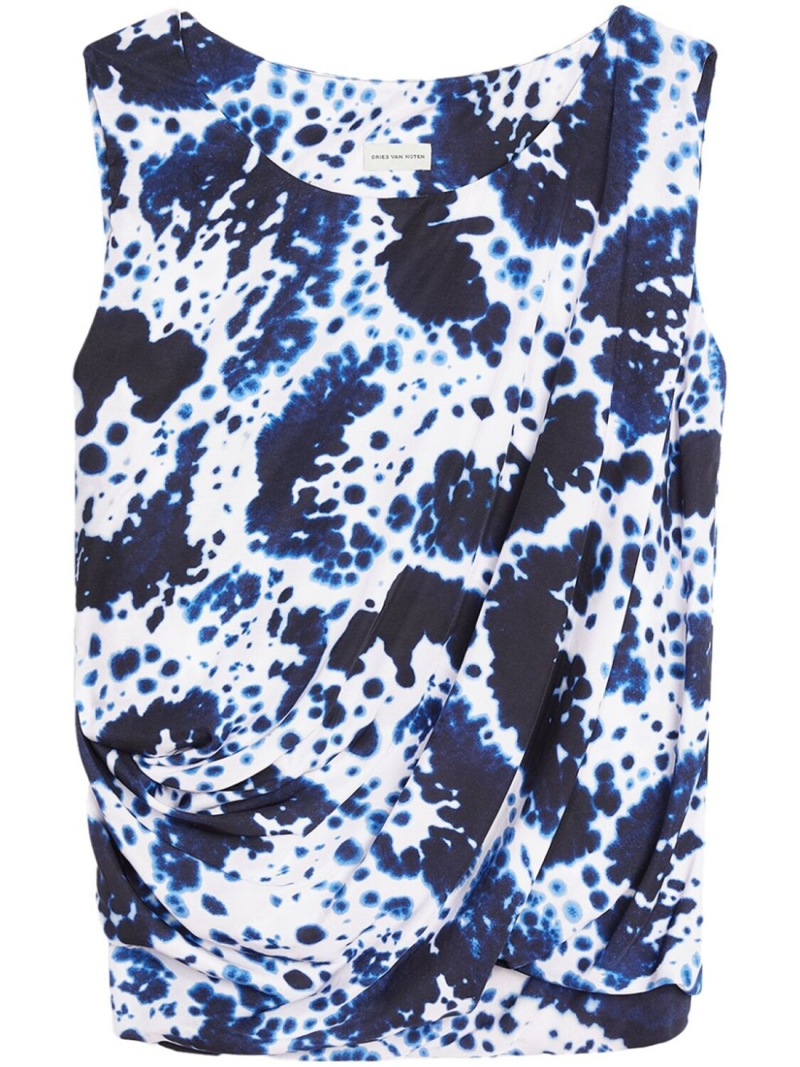 

DRIES VAN NOTEN топ с принтом, синий