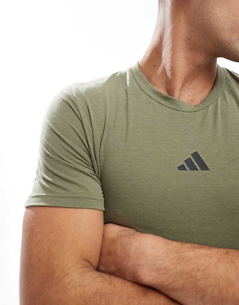Футболка adidas Training D4T оливково-коричневого цвета Adidas Performance — фото 2