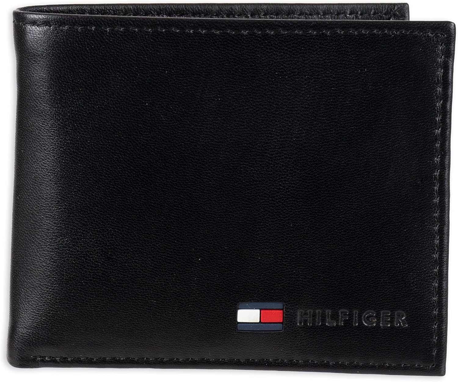 

Мужской кожаный тонкий кошелек Tommy Hilfiger с карманом для монет, Black