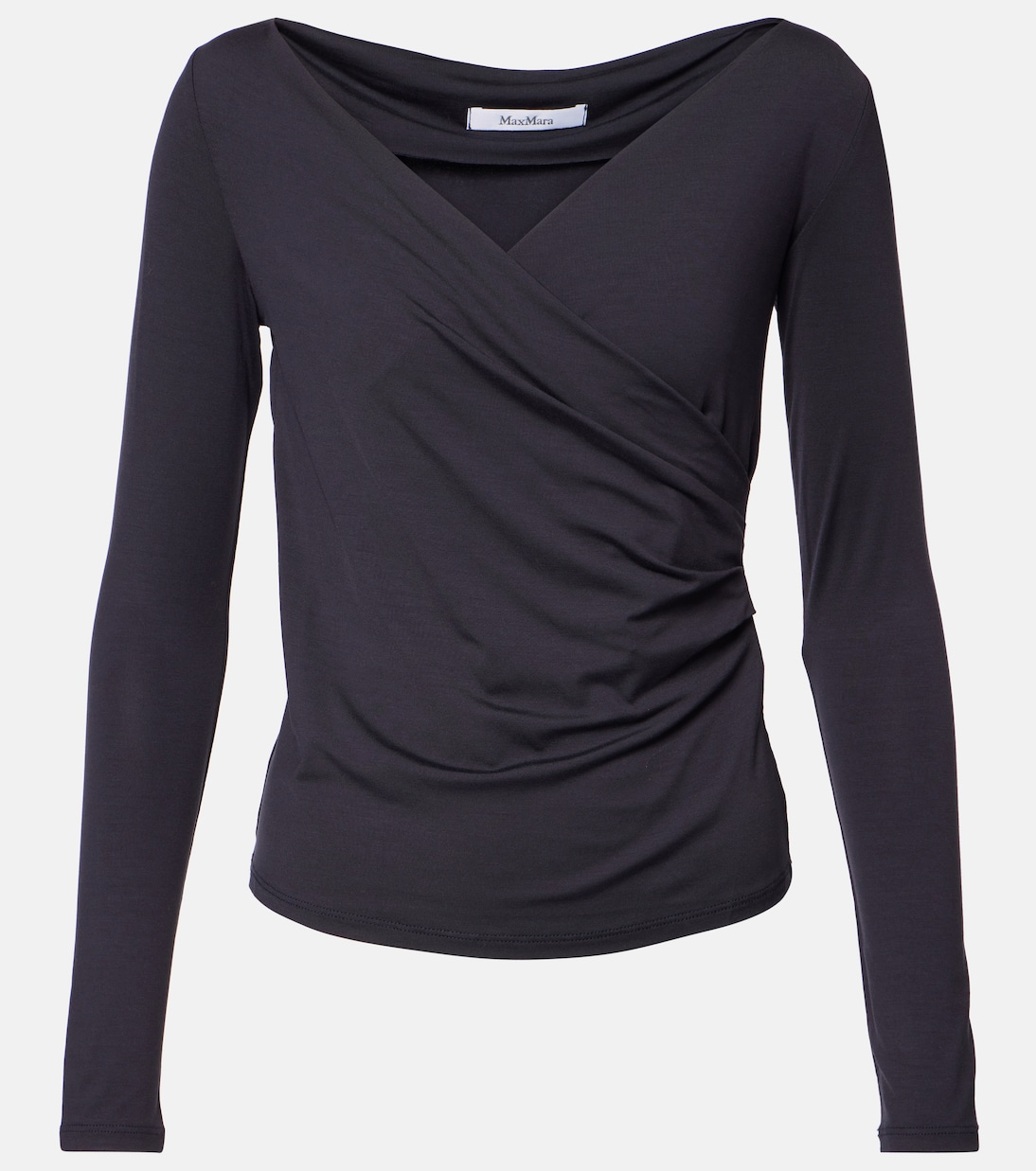 

Драпированный топ в стиле Йеля Max Mara, Blu Marino