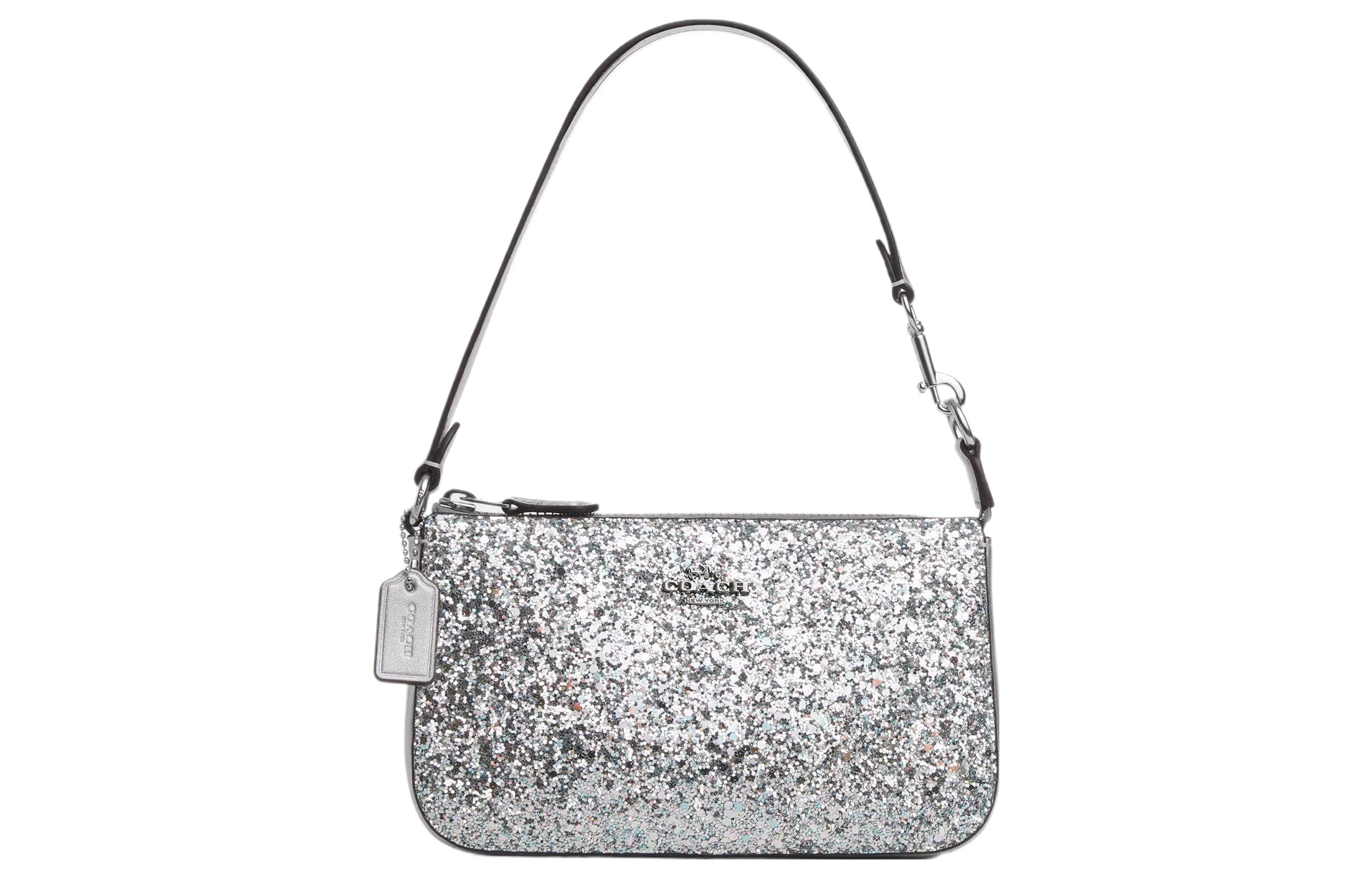 

Сумка Nolita из телячьей кожи, женская, серебристая COACH